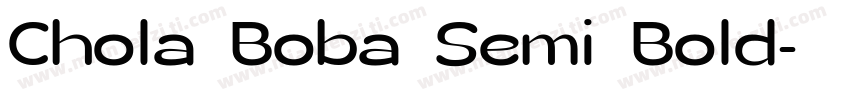 Chola Boba Semi Bold字体转换